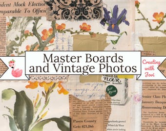 Digital Collage Master Boards: Mixed Media & Ephemera (Digital Download)