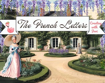 French Junk Journal Kit: Vintage Letters, Florals, Ephemera (Digital Download, Printable Collage Sheets)