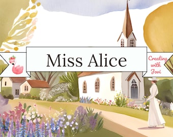 Miss Alice Junk Journal Kit: Cottagecore Scrapbook Seiten (digitaler Download)