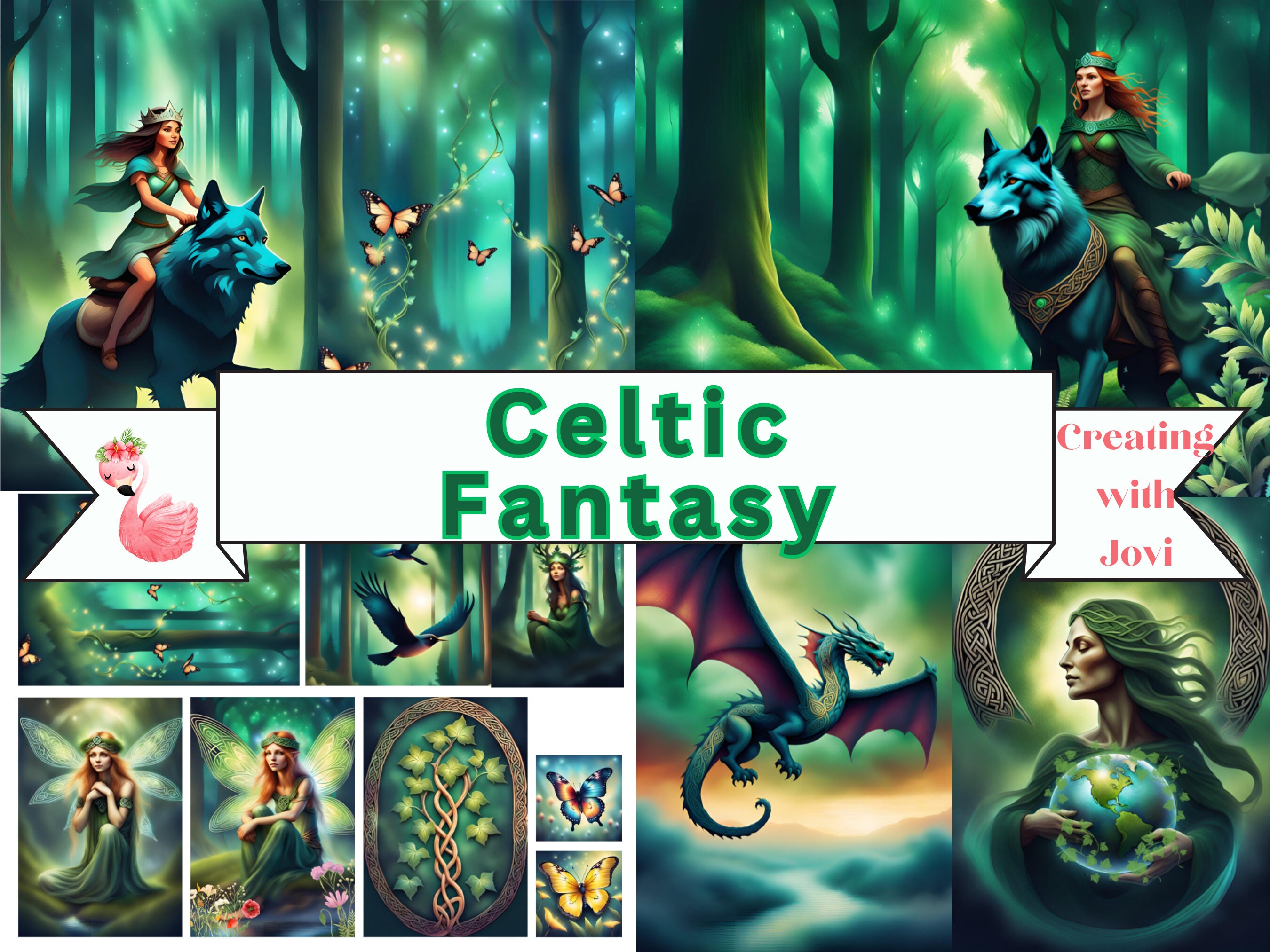 Celtic Junk Journal Kit: Enchanted Forest Fairies Printable (digital ...