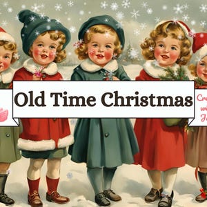 Kit de diário de Natal antigo, imprimível de Natal antigo, álbum de recortes de Natal vintage, download digital de Natal vitoriano