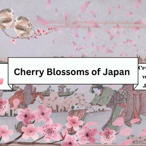 Cherry Blossoms of Japan Junk Journal Kit, Asian Digital Paper Pack, Vintage Japanese Printable Kit,  Sakura Junk Journal Kit