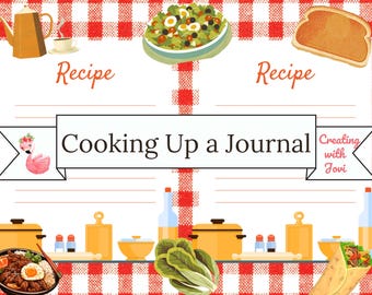 Vintage Cooking Junk Journal Kit: Mid-Century Recipe Ephemera