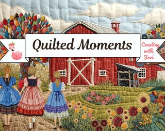 Quilted Moments Patchwork Printable Junk Journal Kit | 20 Seiten Digitaler Download