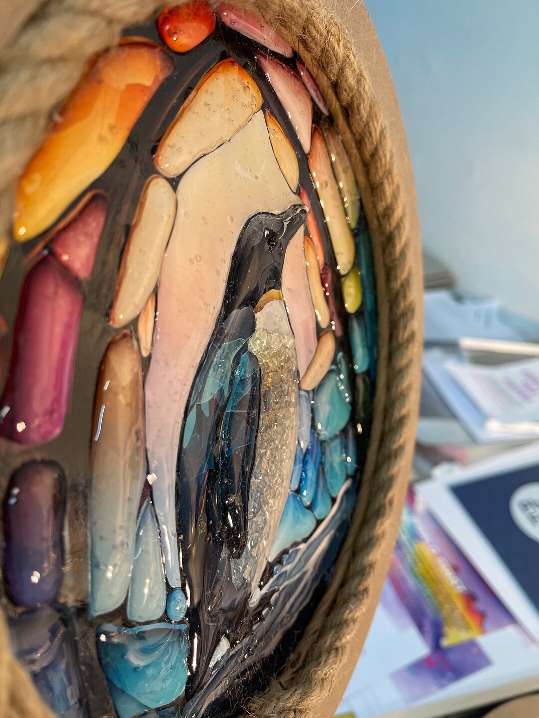 3D Fused Glass Resin Artwork Etsy