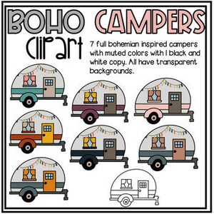 Boho Clipart | Boho Camper