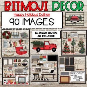 Bitmoji Decor | Bitmoji Holiday | Digital Classroom Holiday | Holiday Clipart