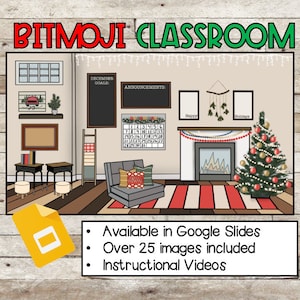 Bitmoji Classroom | Digital Classroom | Christmas Bitmoji