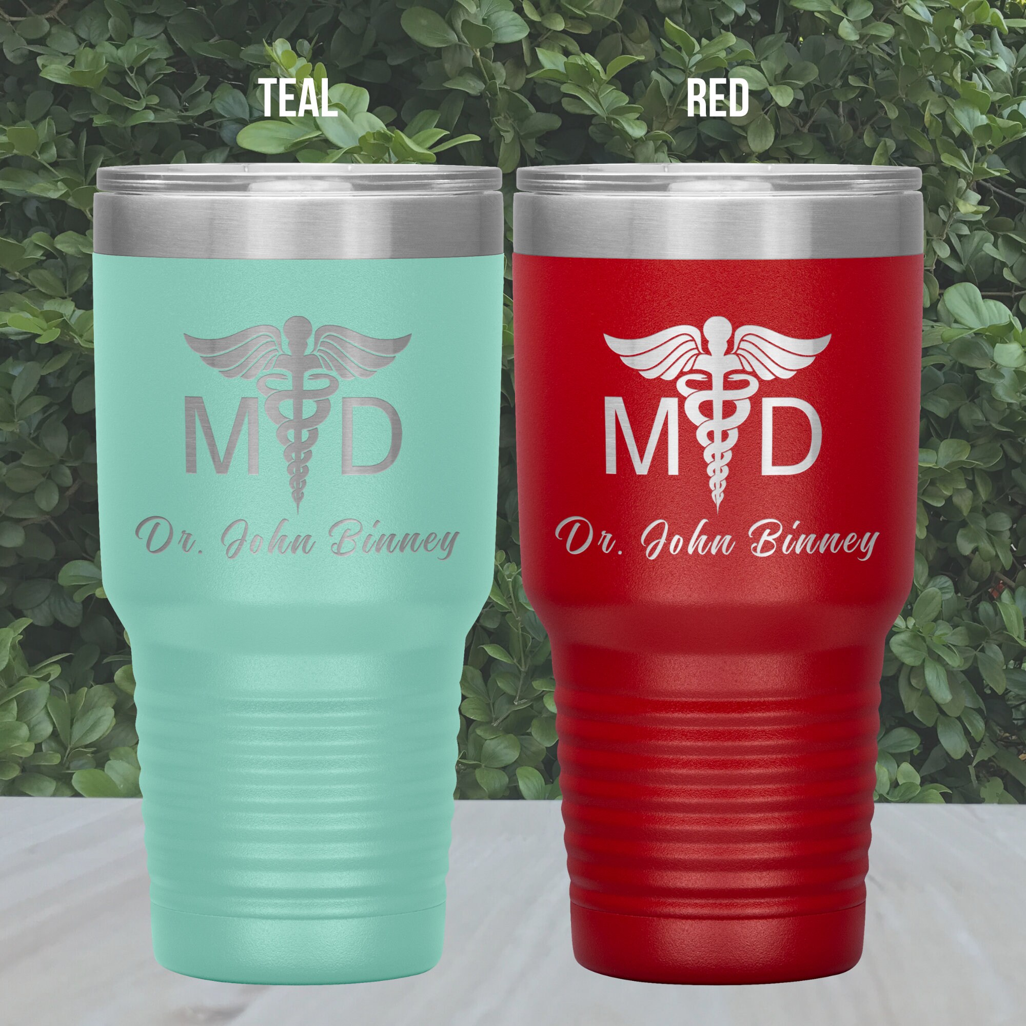 Personalized Medical Doctor Tumbler Gift MD Tumbler Caduceus Etsy