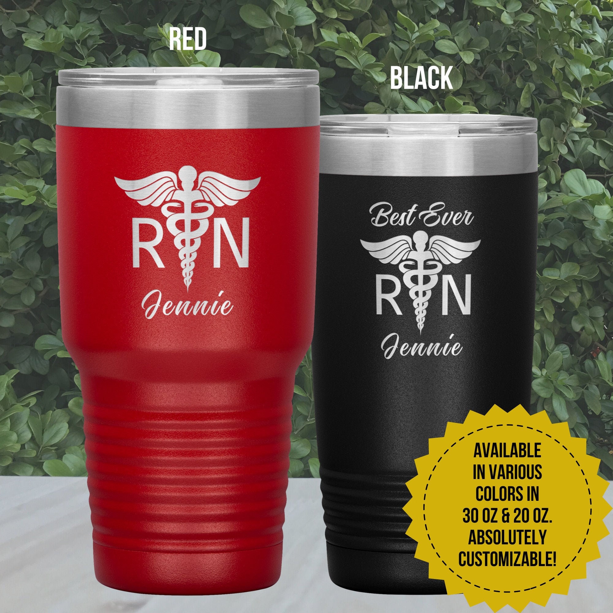 Personalized Nurse Gift Tumbler Nurse Tumbler Caduceus Etsy Denmark