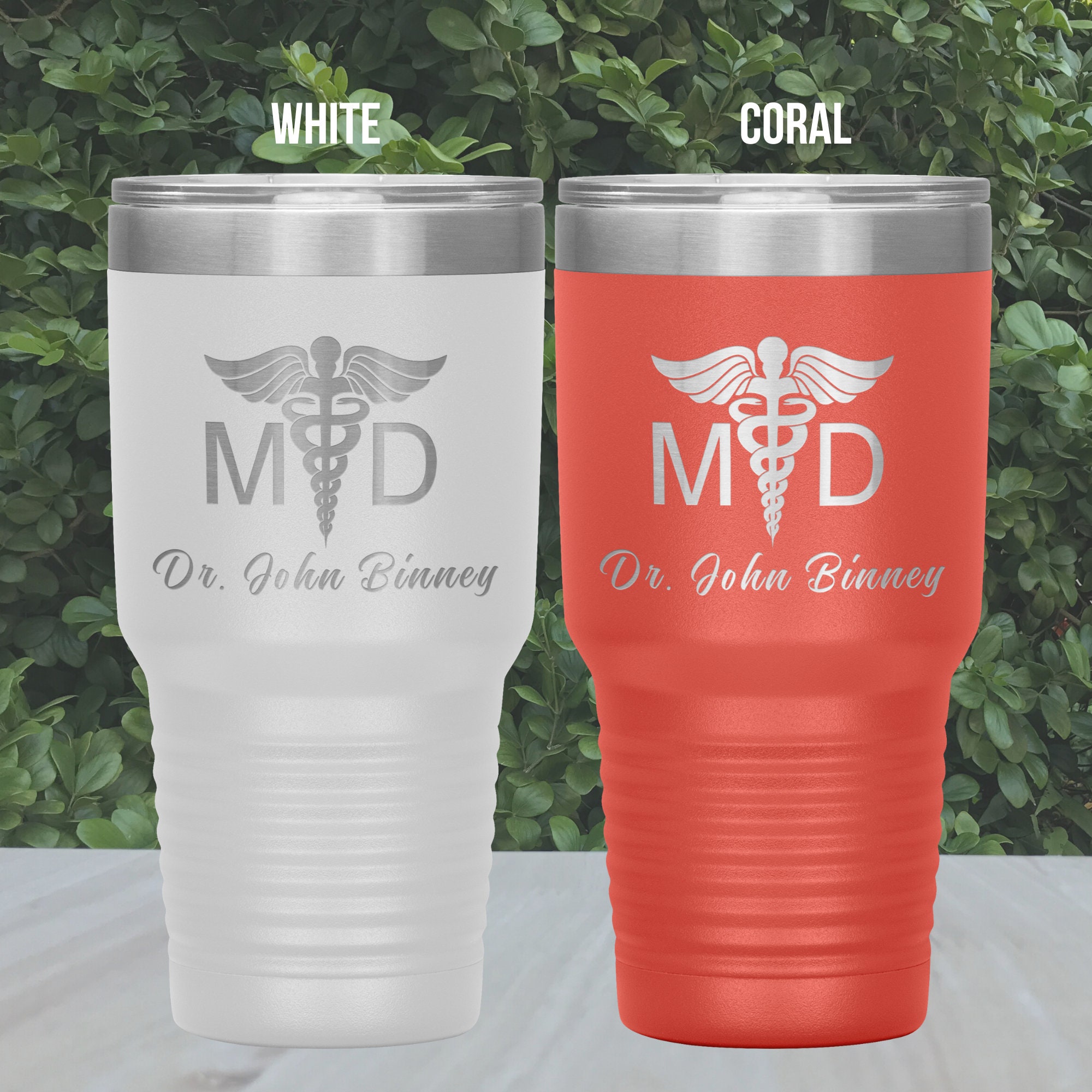 Personalized Medical Doctor Tumbler Gift MD Tumbler Caduceus Etsy