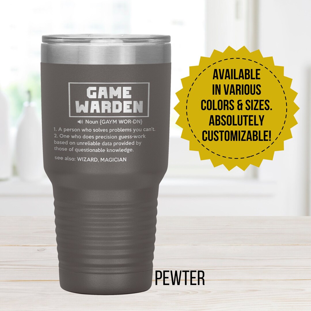 Funny Game Warden Tumbler Gift Thank You Gift for Etsy
