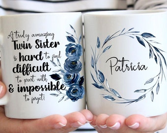 Personalized Twin Sister Gift, Twin Sister Mug, Twin Sister Gift, Twin Sister Thank You, Twin Sister Appreciation, Twin Sister Gift Idea