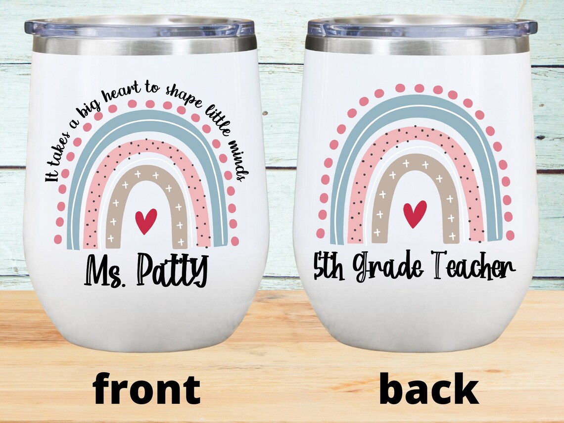 5th Grade Teacher Gift Personalized Teacher Cup Teacher Etsy