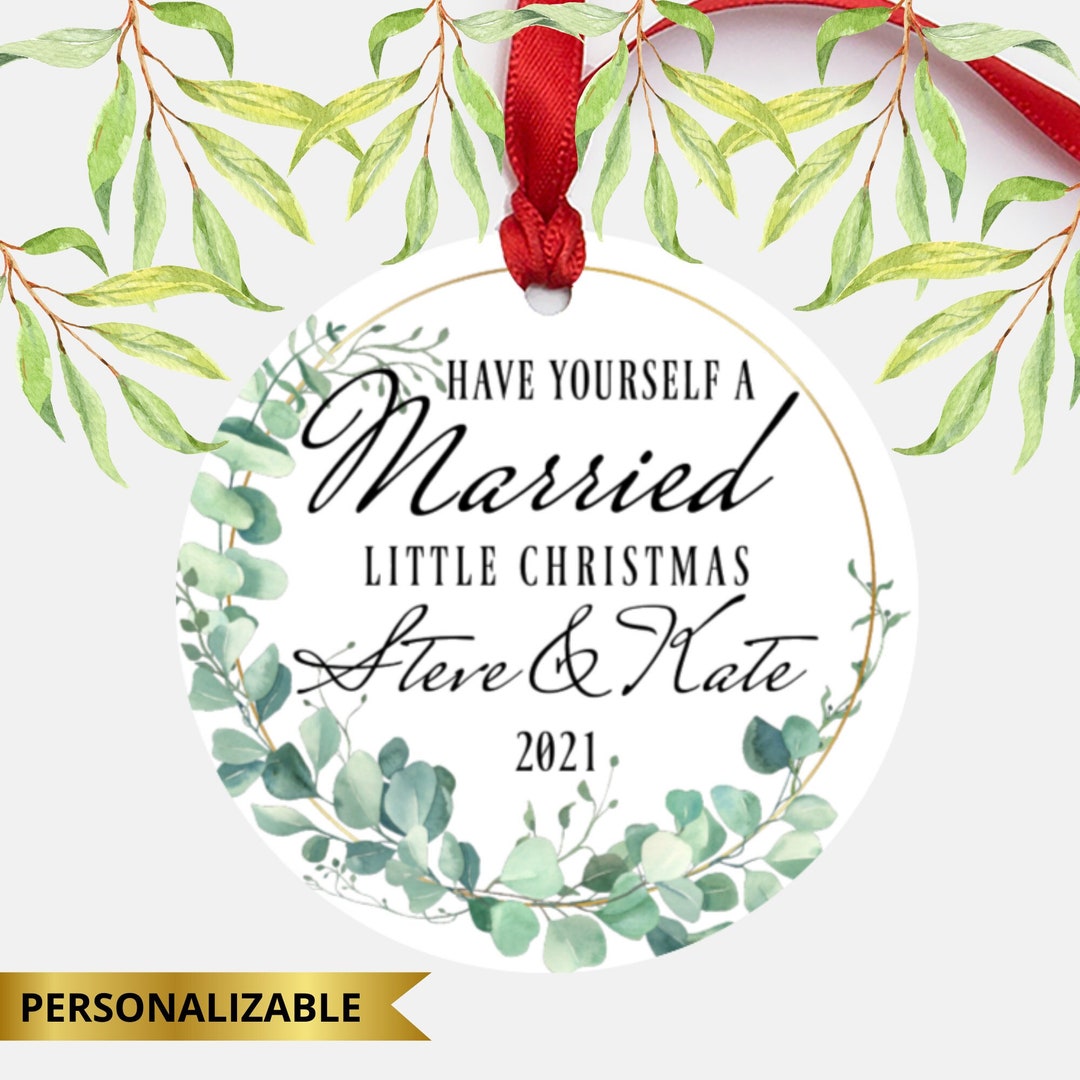 Couple First Christmas Ornament 1st Christmas Married Etsy UK