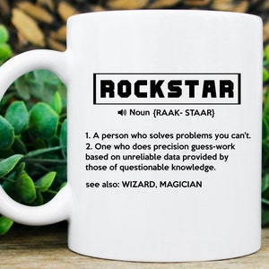 Funny Rockstar Gift For Women and Men, Rockstar Mug, For Retirement Appreciation, Thank You Gift, Birthday, Christmas, Free Gift Wrapping