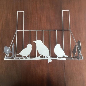 Metal outdoor planters, Light metal planter, Metal planter, Planter with birds, Outdoor plant stand, Iron plant stand pot, Plant holder