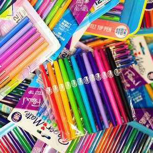 Personalized Flair Felt Tip Pens, set of 12 |  Monogram Personalized Pens | Teacher Appreciation | Planner Organization | Teacher Gift