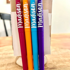 Personalized Flair Pen Set of 4 | Teacher Appreciation | Planner Pen | Flair Pen | Monogram Pen | Back to School