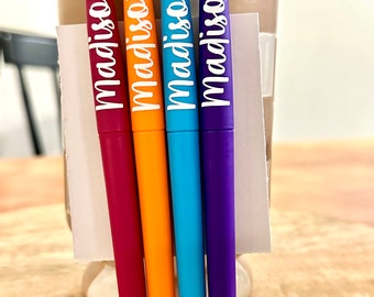 Personalized Flair Pen Set of 4 | Teacher Appreciation | Planner Pen | Flair Pen | Monogram Pen | Back to School