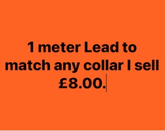 One meter length lead of your choice