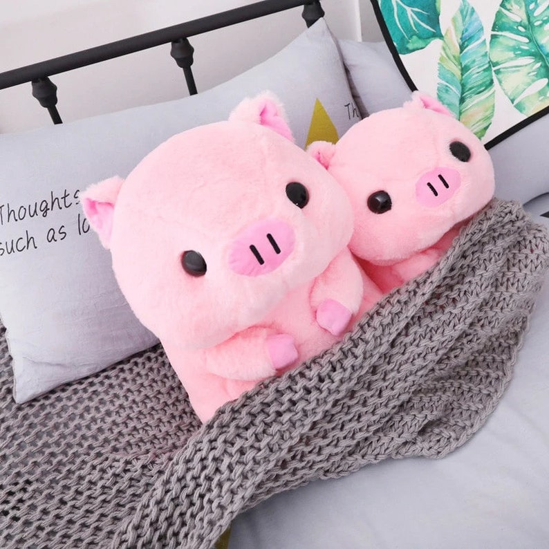 Pig Stuffed Animal Pink Pig Plush Cute Plushie Kawaii Etsy