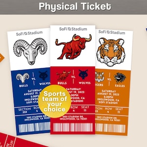 Sportspiel Physisches Ticket Benutzerdefinierte personalisierte laminierte Ticket Souvenir materieller Gegenstand für Andenken oder Sport Überraschungs Geburtstagsgeschenk M14