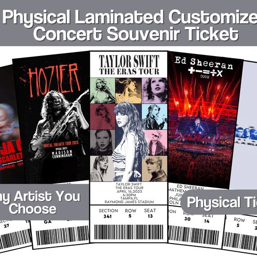 Souvenir Event Ticket Physical Etsy