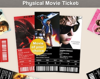 Personalized Movie Ticket - Custom Film Gift, Fictional Event Ticket Keepsake