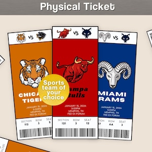 Sportspiel Physisches Ticket Benutzerdefinierte personalisierte laminierte Ticket Souvenir materieller Gegenstand für Andenken Sport Überraschungsgeschenk Vatertag K10