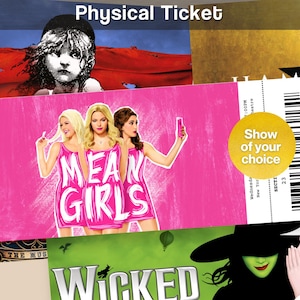 Physisches Theaterticket Benutzerdefinierte personalisierte laminierte Broadway-Veranstaltungsticket-Andenkenartikel für Andenken oder Überraschungsgeschenk-Jubiläumsgeschenk I8