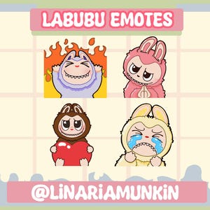 Labubu Emotes | Twitch | Discord | Cute emotes | Monster