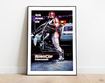 Poster di RoboCop incorniciato, "Part man, part machine, all cop" Movie Poster, Wall Art, Wall Decor, Poster, A4, A3 Statement Print, Weller 1987