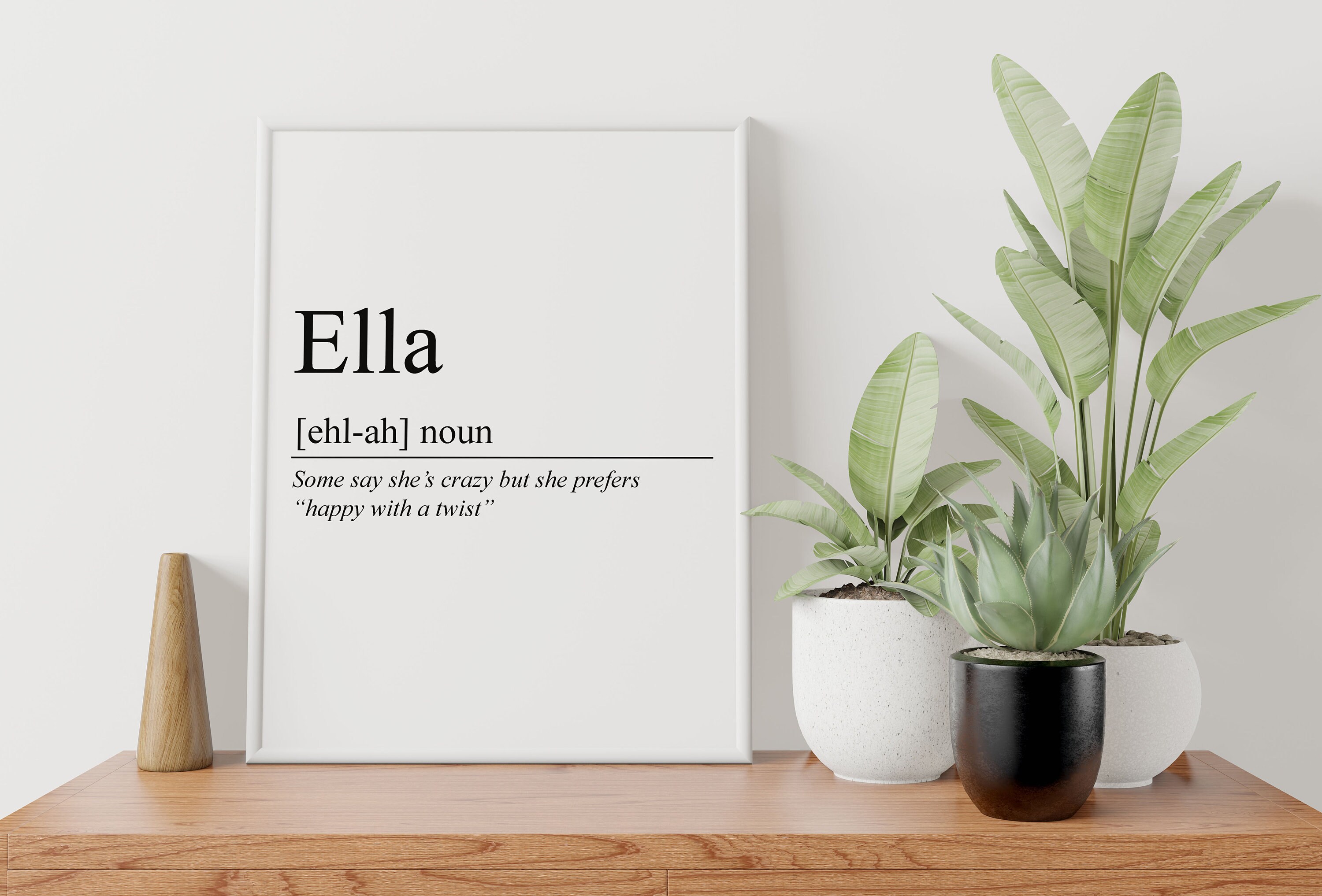 Framed Ella Gift Ella Definition Wall Art Wall Decor Etsy