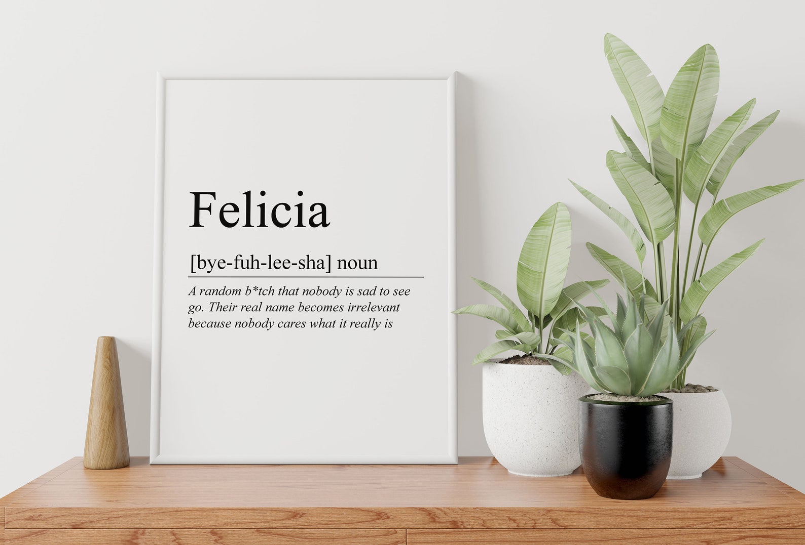 Framed Felicia Gift Felicia Definition Wall Art Wall Decor Etsy UK