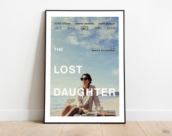 Framed The Lost Daughter Poster,  Olivia Colman Movie Poster, Wall Decor, Poster, A4, A3 Print, 2021 Film, Dakota Johnson, Maggie Gyllenhaal