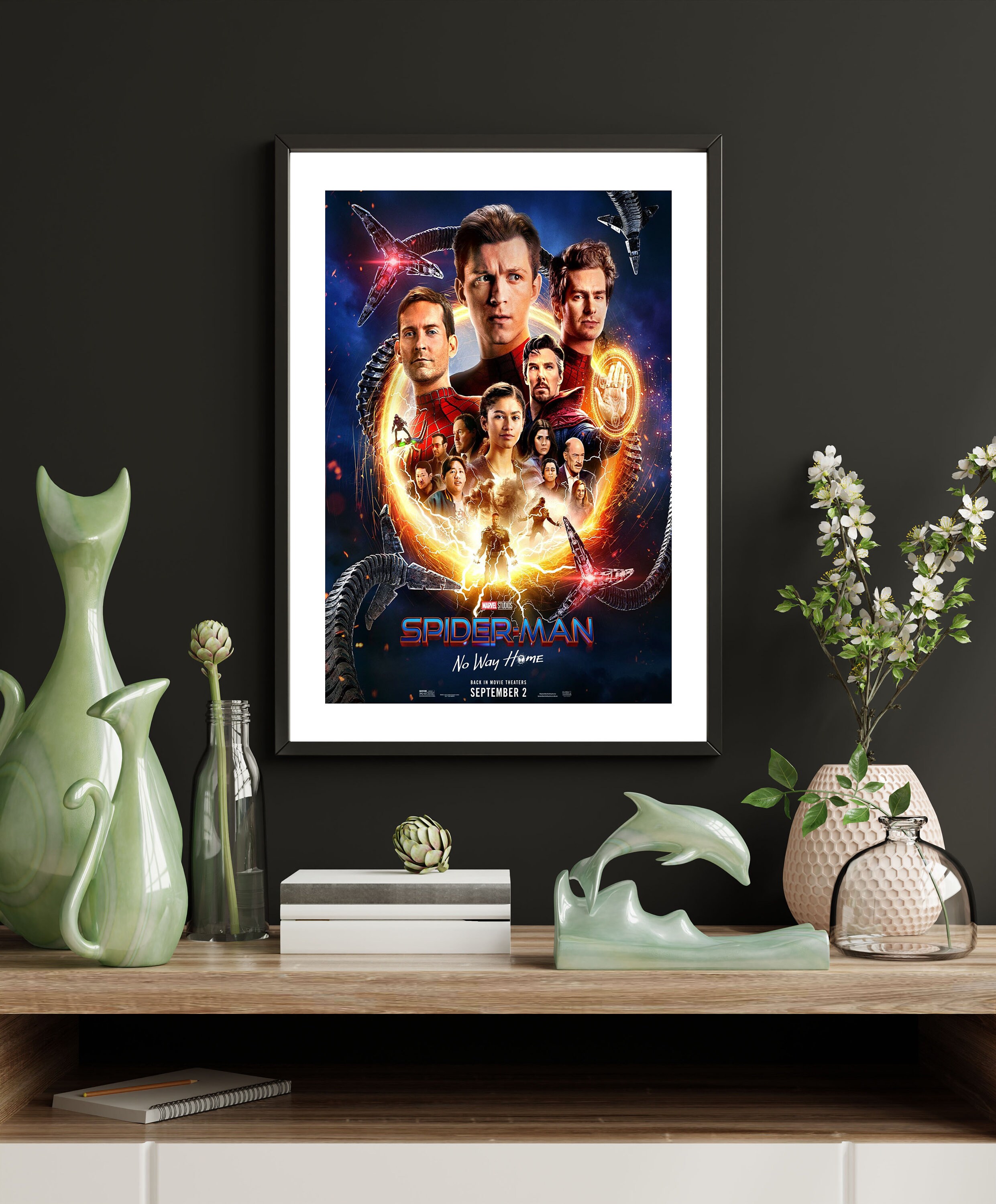 framed-spider-man-no-way-home-poster-marvel-movie-poster-wall-art