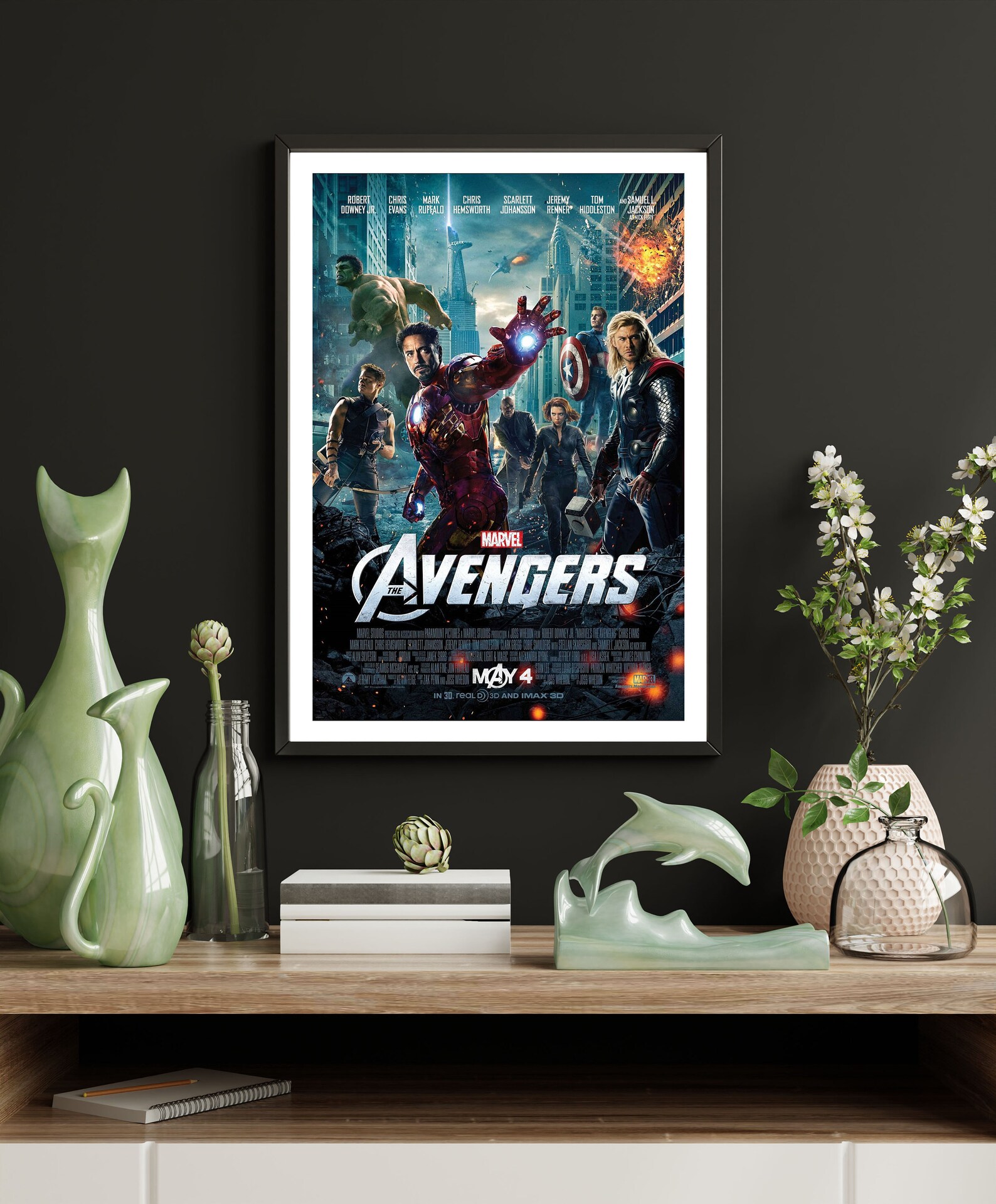 Framed the Avengers Poster Marvel Movie Poster Wall Art Etsy UK