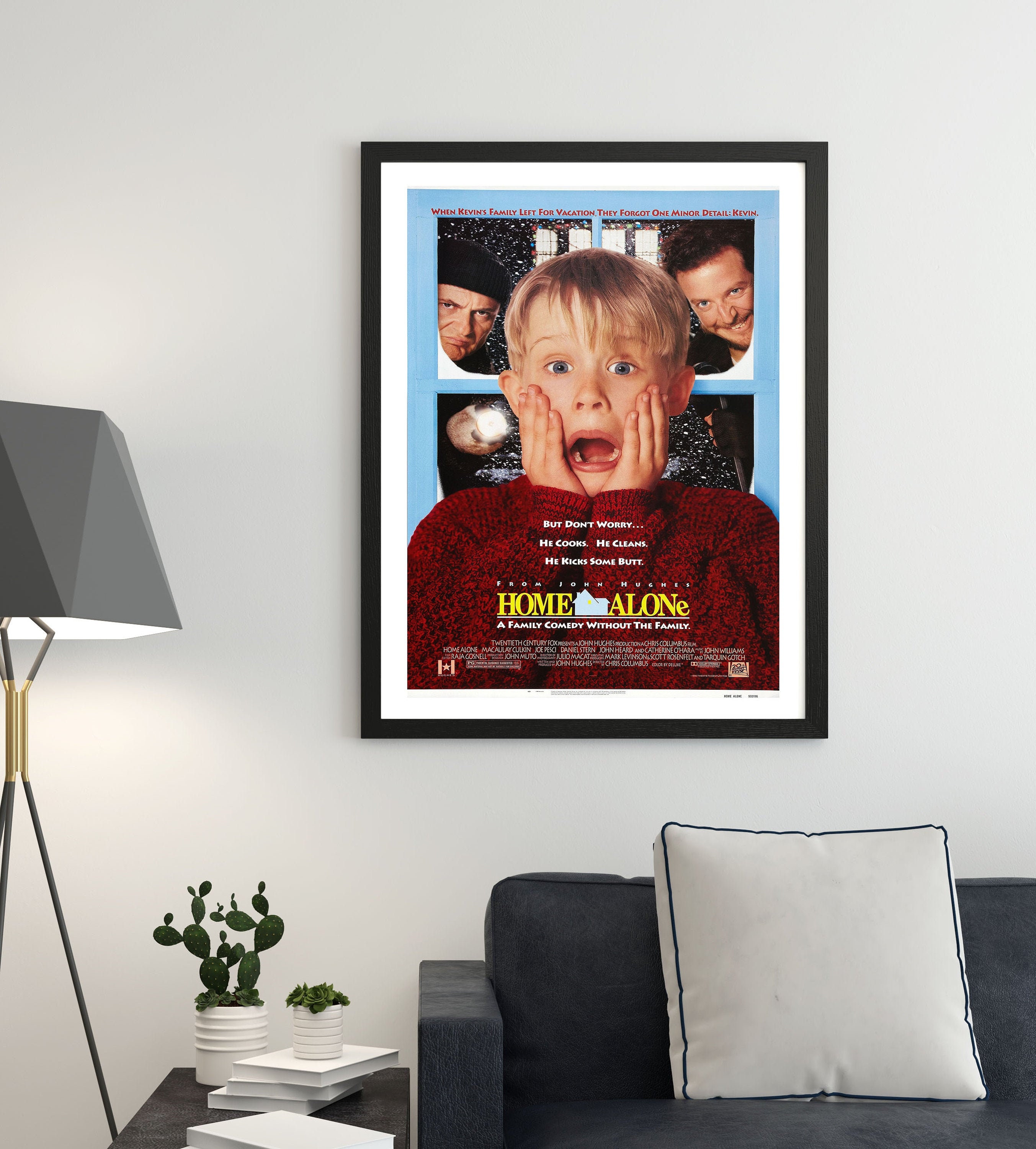Framed Macaulay Culkin Poster, Home Alone Movie Poster, Wall Art, Wall ...