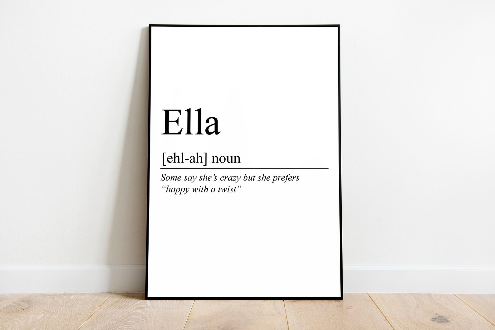 Framed Ella Gift Ella Definition Wall Art Wall Decor Etsy UK