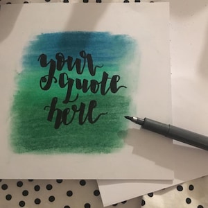 Bunte Kalligraphiekarten