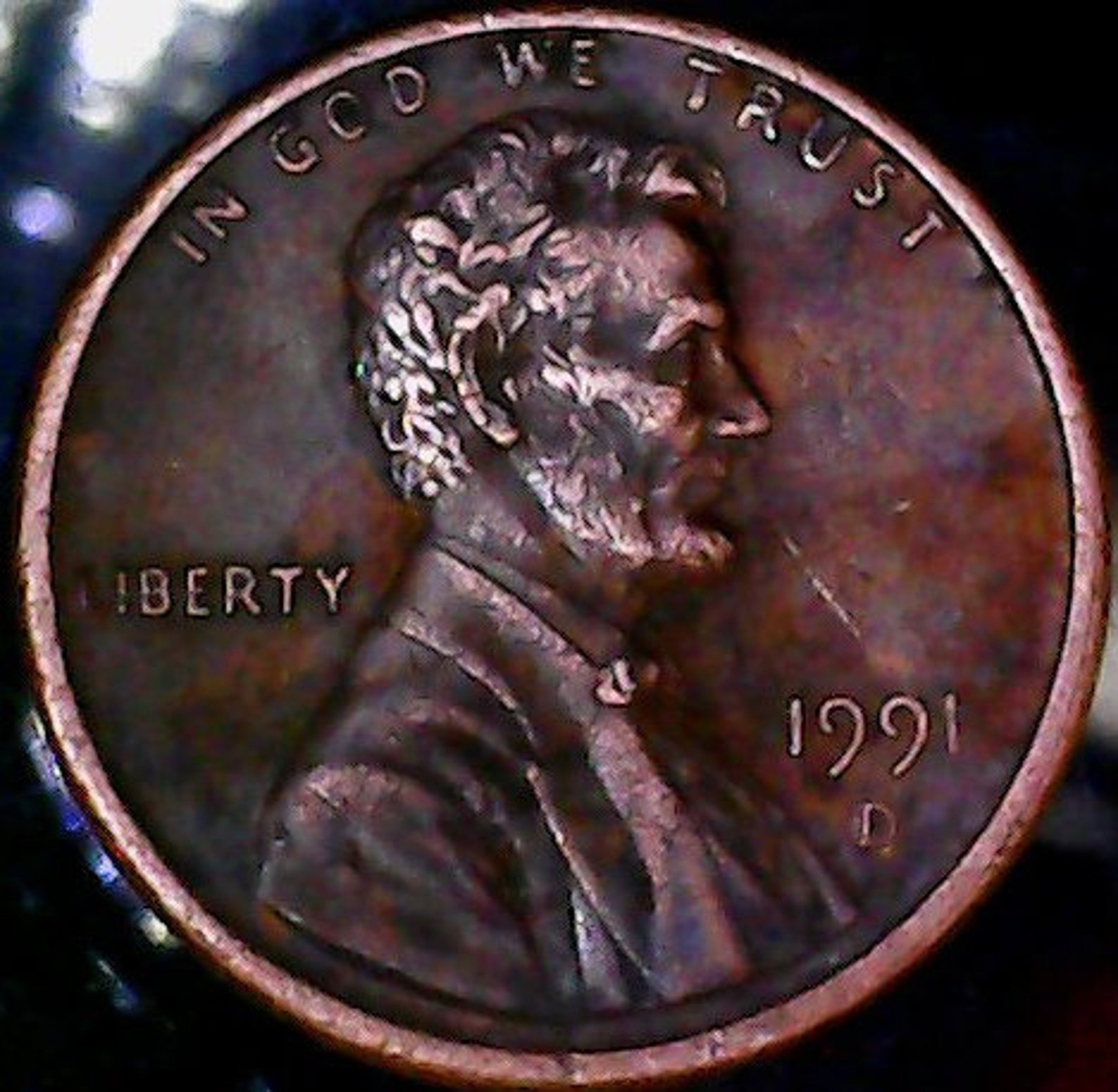 Rare Penny 1991D Lincoln Cent Etsy