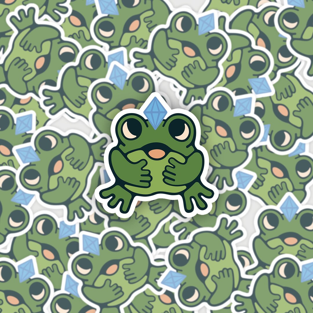 Goofy Frog Sticker: Waterproof Vinyl Decal for Laptop, Luggage - Etsy