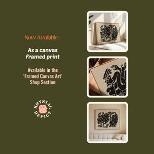 Stampa azteca beige nera, poster d'arte messicana, arte murale astratta Etsy, illustrazione boho maya, arredamento antropologico immagine 10
