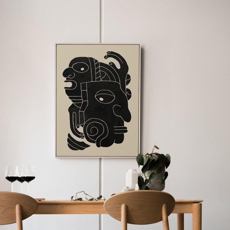 Mayan Wall Art Print Download Aztec Poster Dining Decor Etsy