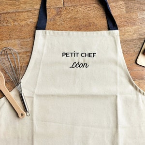 Personalized embroidered children's apron 100% cotton