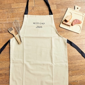 Personalized embroidered children's apron 100% cotton image 3