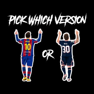 Lionel Messi Sticker - PSG & Barcelona Versions Available - Water Resistant/Weather Proof/Scratch Proof! - Soccer