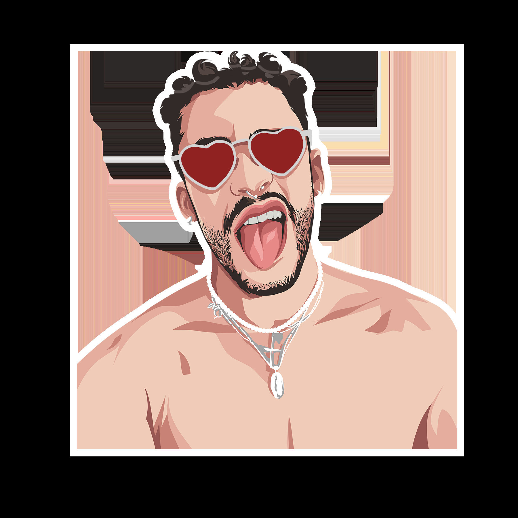 Bad Bunny Valentine Sticker Water Resistant/Scratch Proof | Etsy