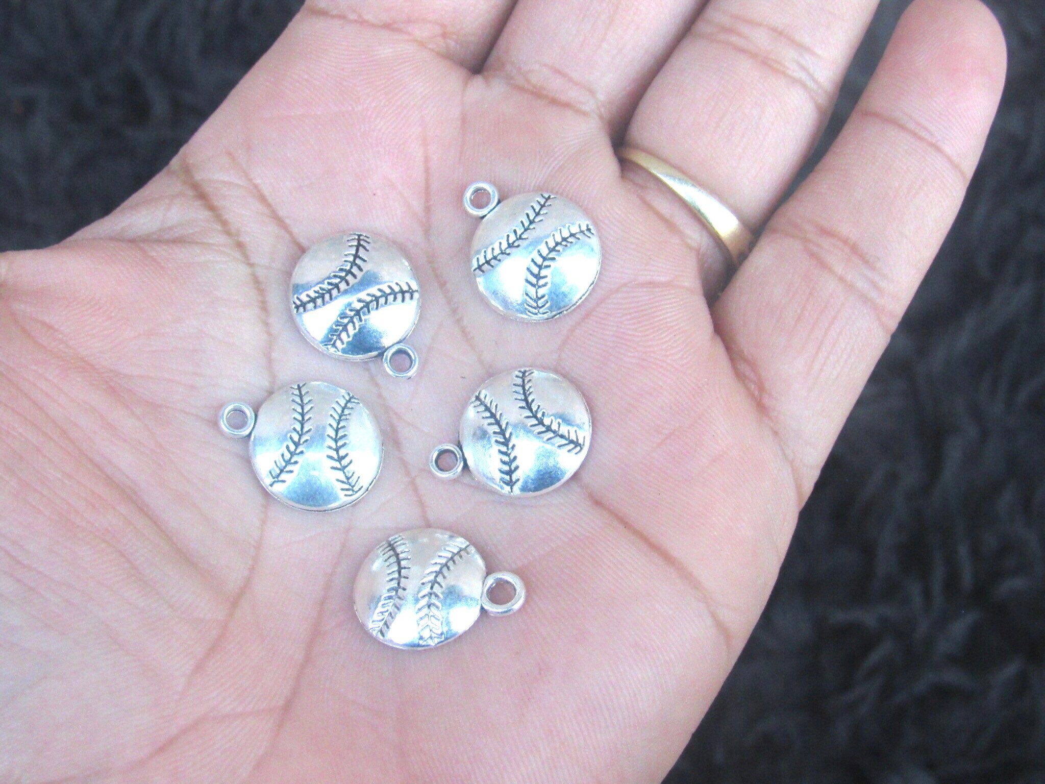 Baseball Charm Athletic Charms Sports Charms Craft Etsy